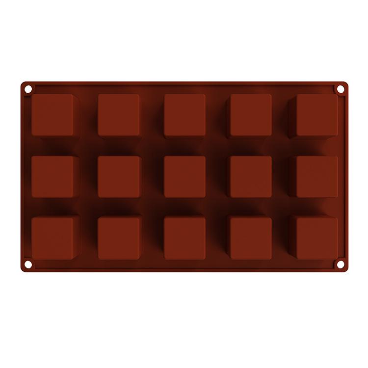 Silicone 15-Cavity Rubik’s Cube Chocolate & Mousse Cake Mold