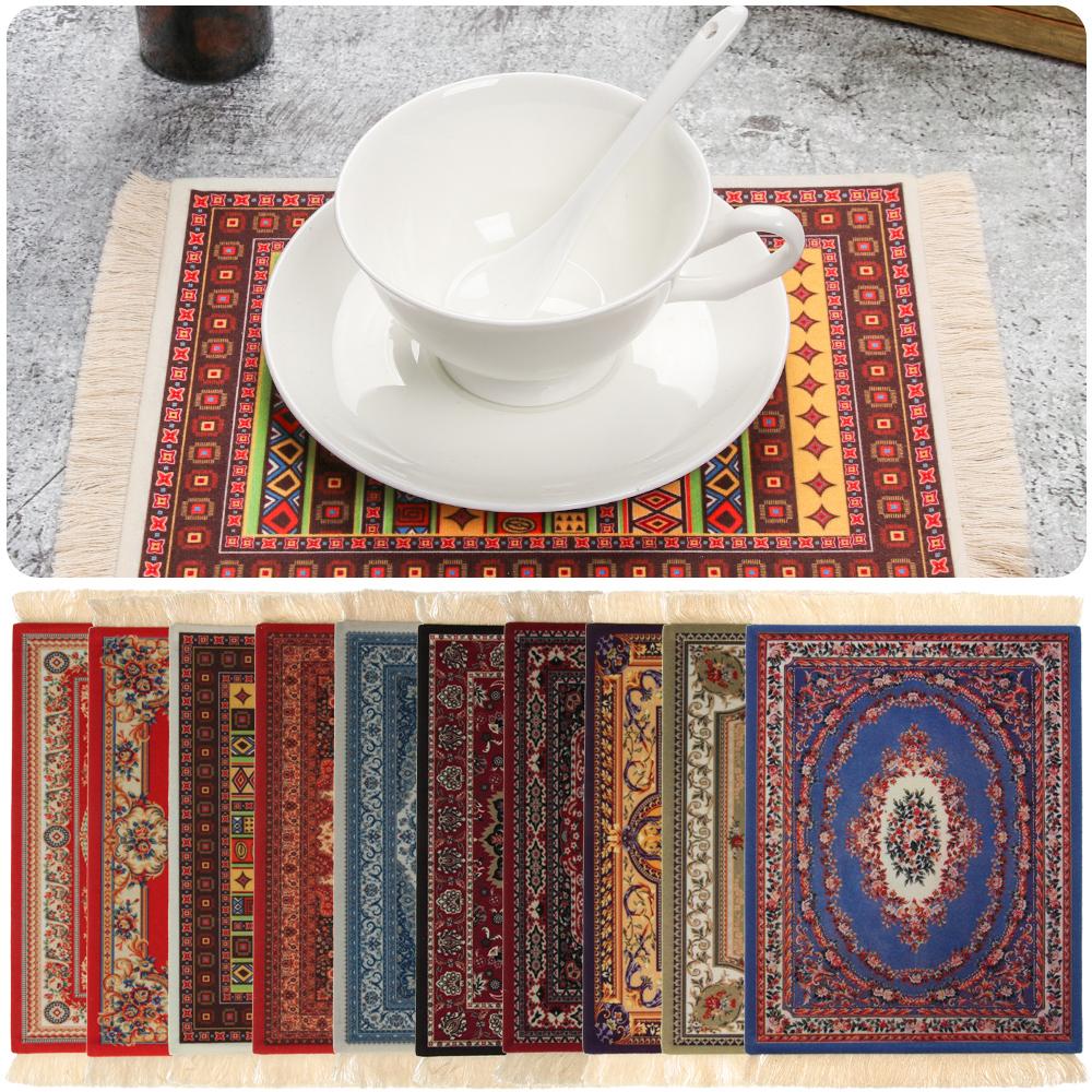 Rubber Anti-slip Table Decoration Tablet Mat Desk Cushion Persian Rug Style Mice Mat Mousepad