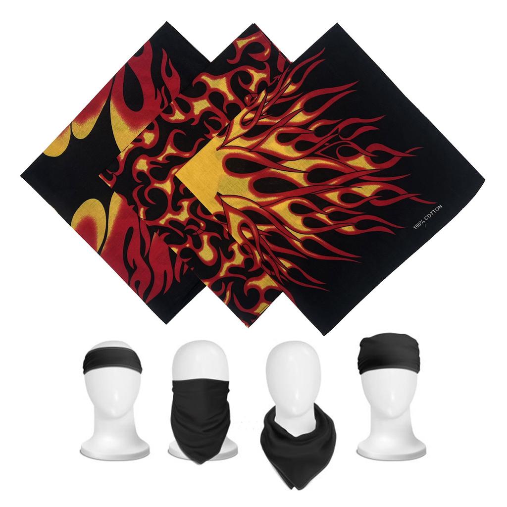 3Pcs Fashion Square Scarf Soft Scarves Bandana Headscarf Neck Hair Wrap Decors Breathable Headwear For Outdoor Activity