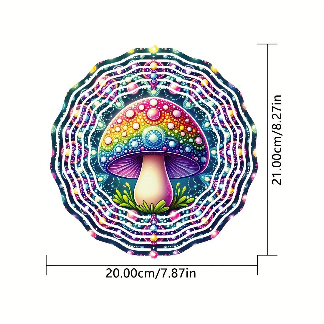 

Богемная Мандала Гриб Ветряной Спиннер 3D Нержавеющая Сталь Металлическая Скульптура Украшение 01A