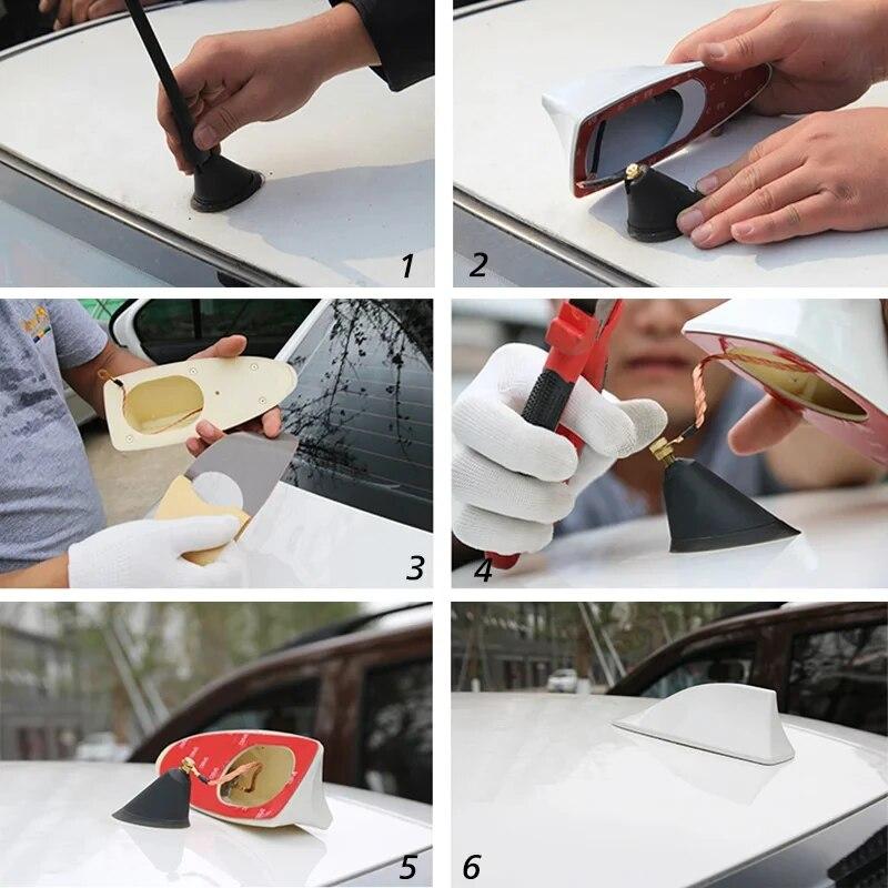 Antenna universale a pinna di squalo per auto, antenne per segnale radio per auto, antenne da tetto per BMW/Toyota/Hyundai/VW/Kia/Nissan, stile auto
