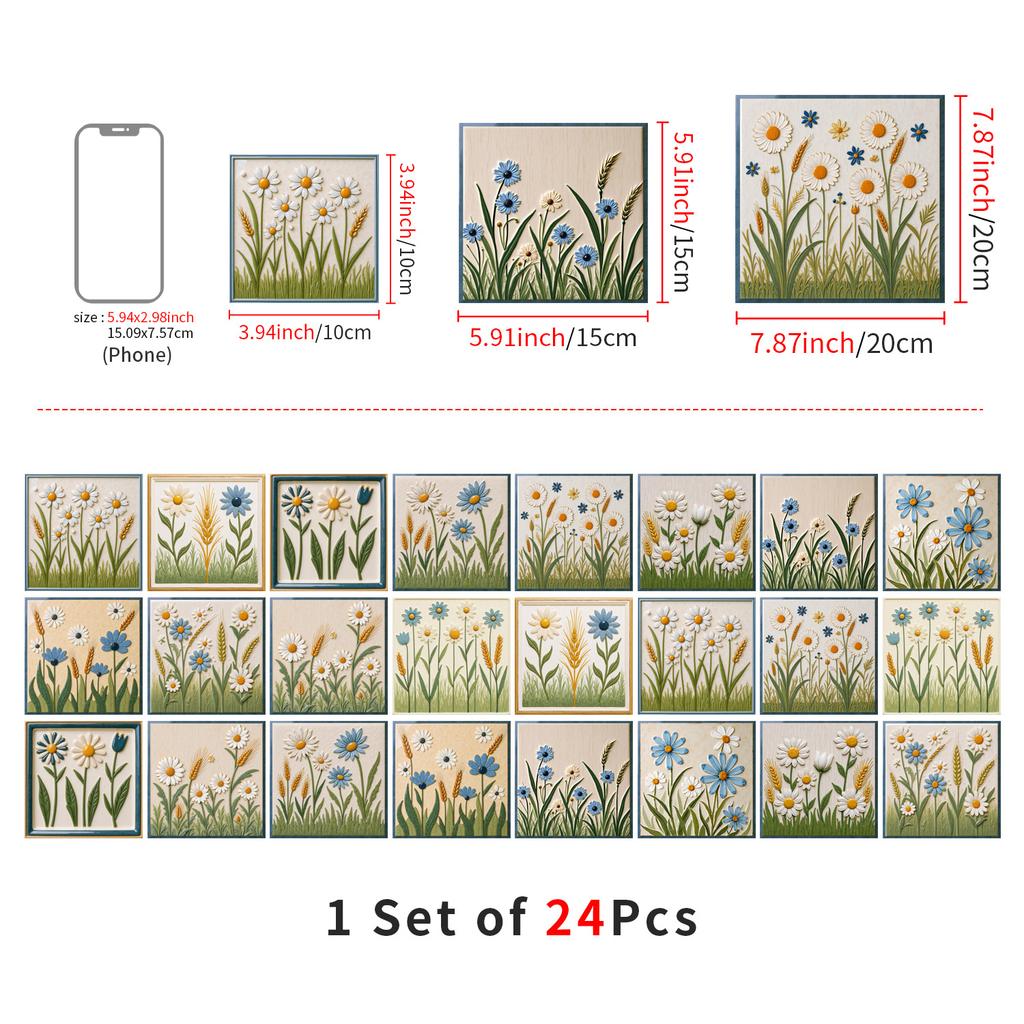 24 szt. Naklejki na płytki w stylu europejskim Kuchnia Samoprzylepne Odporne na olej Naklejki ścienne Wodoodporny Winyl Zdejmowalne Naklejki ścienne