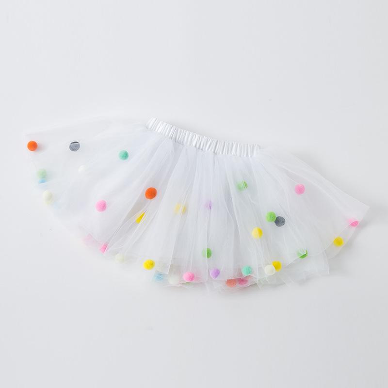 Skirt Girl Princess Party Skirt Hair Hoop Set Kids Girls Tutu Skirt Fluffy Mini Rainbow Dot Skirt