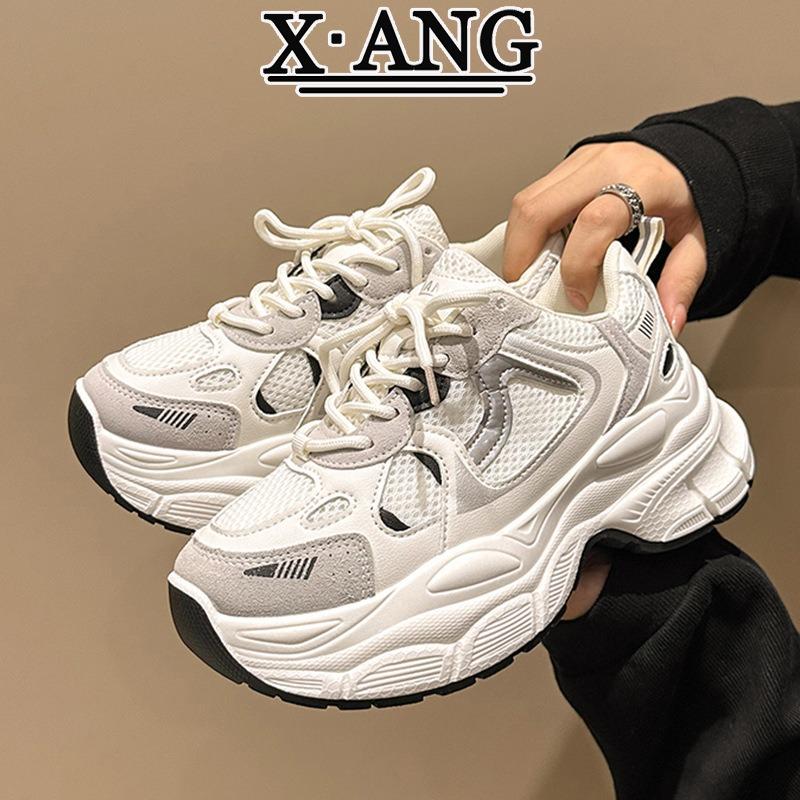 

Thick-soled heightening dad shoes women s shoes spring new versatile leather sneakers women s casual shoes 40