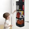Over The Door Hanging Sports Equipment Organizer with Metal Hook Ball Storage Mesh for Basketball Football