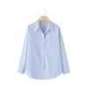Fashion Style 2024 Summer New Product Women's Clothes Easiest for Match Loose Pure Cotton Stripes Poplin Shirt Tops 4387094