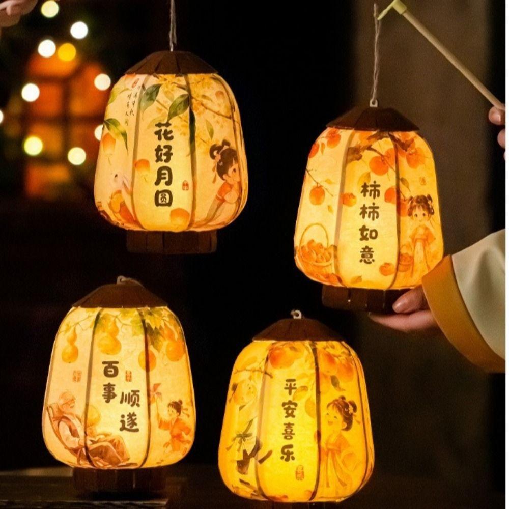 Vintage Lantern Material Kit Luminous Handheld Antique Lanterns Hanfu Dress Cosplay