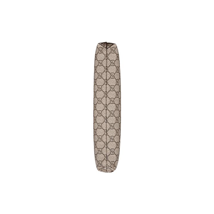 Gucci GG Supreme Canvas Leather Pouch Clutch With Gold Hardware For Unisex Daily Use