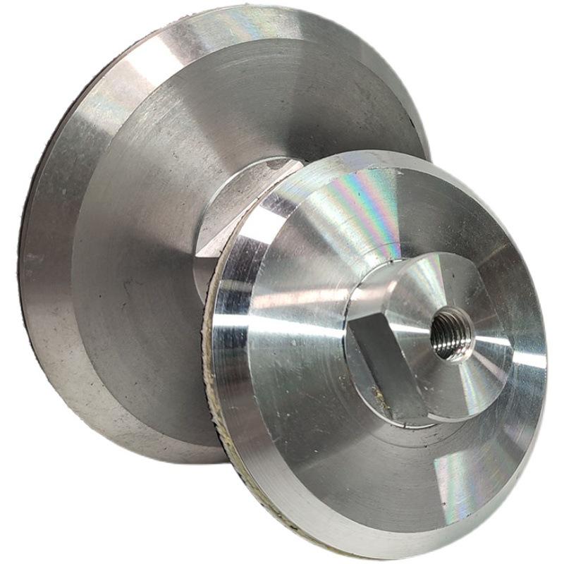 Self-Adhesive Stone Polishing Pad for Angle Grinders, Aluminum Alloy Disc with Water/Dry Grinding Capability and Sandpaper Suction Cup.