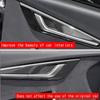 LHD RHD For KIA EV6 GT Line  202 ABS Carbon Fiber Interior Mouldings Inner Door Handle Bowl Panel Decorate Cover Accessories
