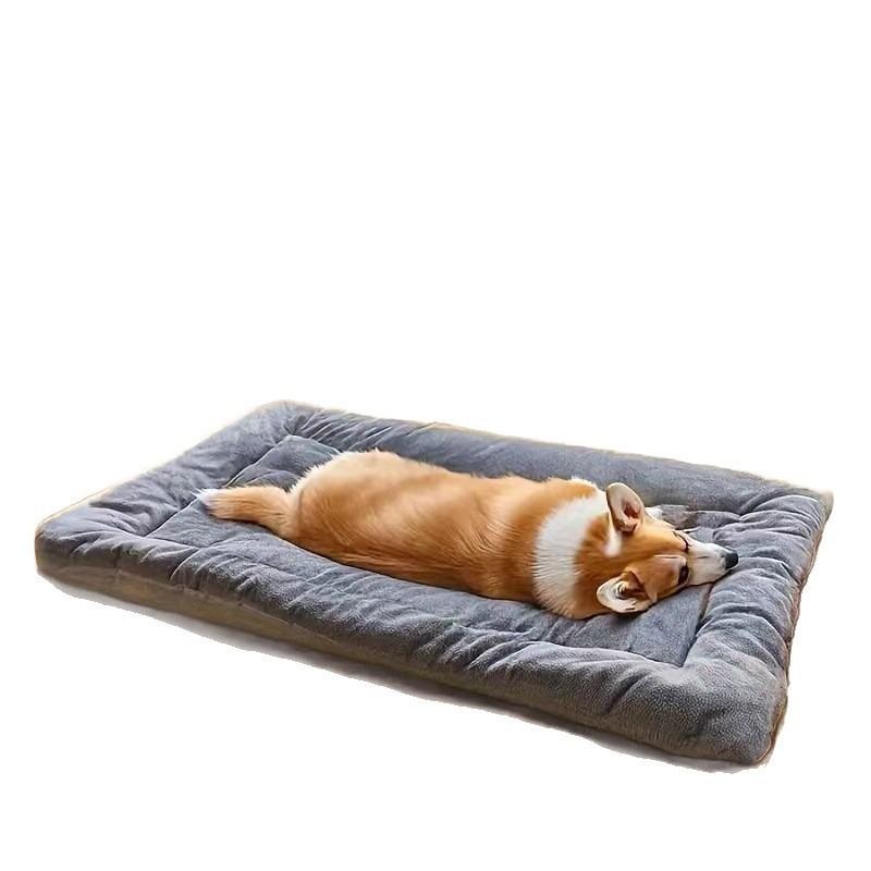 Winter Fleece Thick Dog Bed Mat Soft Comfortable Pad for Large Dogs Crate Hot Sale Warm Pet Bed