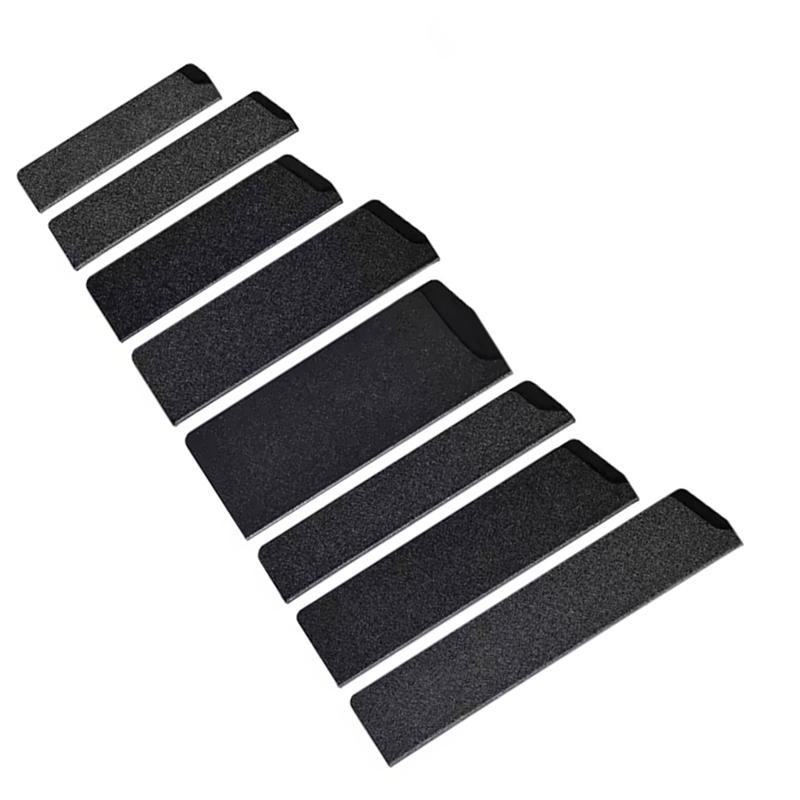 A84E-Universal 8-Piece Knife Edge Guard Set Black ABS Plastic Sheath Non-Toxic Felt Lining For Chef Kitchen Tools