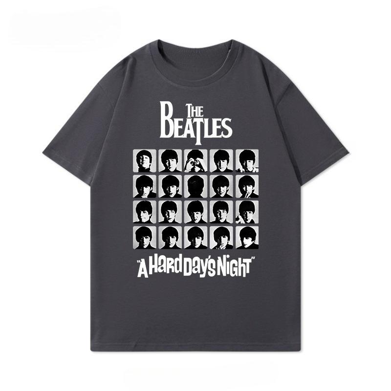 

Футболка с коротким рукавом The Beatles, Рок-альбом The Beatles, Ретро для мужчин и женщин, Летний повседневный и модный хлопок 4XL
