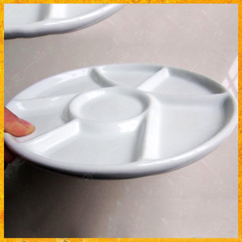 Jingdezhen Ceramic Petal Palette: Large 9-Inch, Multi-Compartment for Calligraphy and Painting Nine Inch