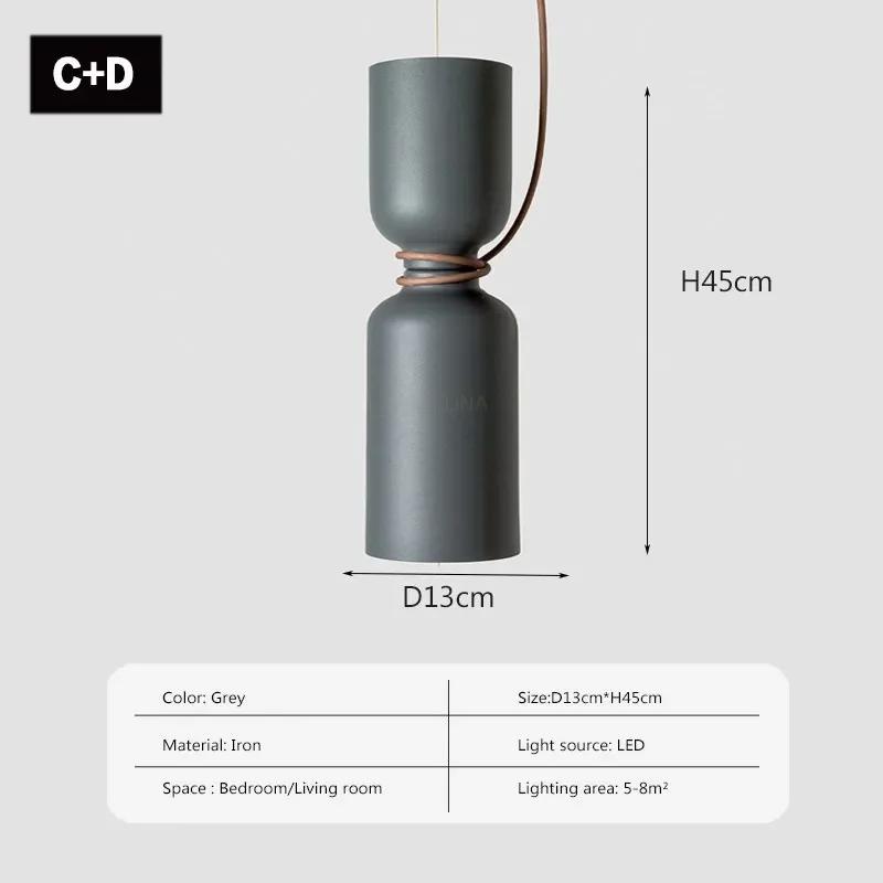 Nordic Modern Restaurant Pendant Light Iron Black White Retro Bar Bedroom Living Room Pendent Lamp Decoration Lighting Fixtures