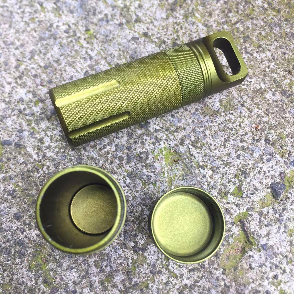 Hike Box Capsule Medicine Case Keychain Survival Container Seal Tank First-Aid Canister Pill Box