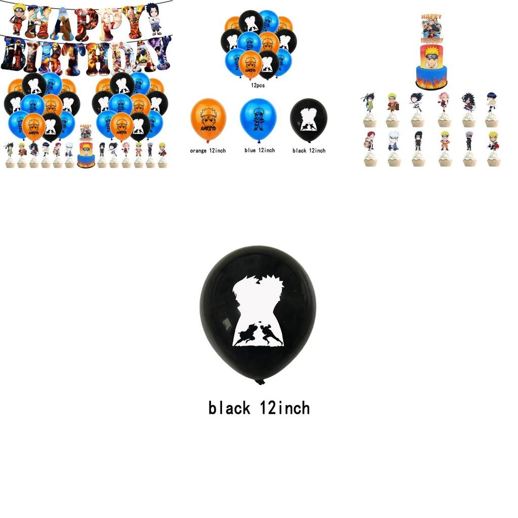 Naruto Ninja Birthday Party Supplies Decorate With Colorful Balloons Pull Flags And Cake Toppers