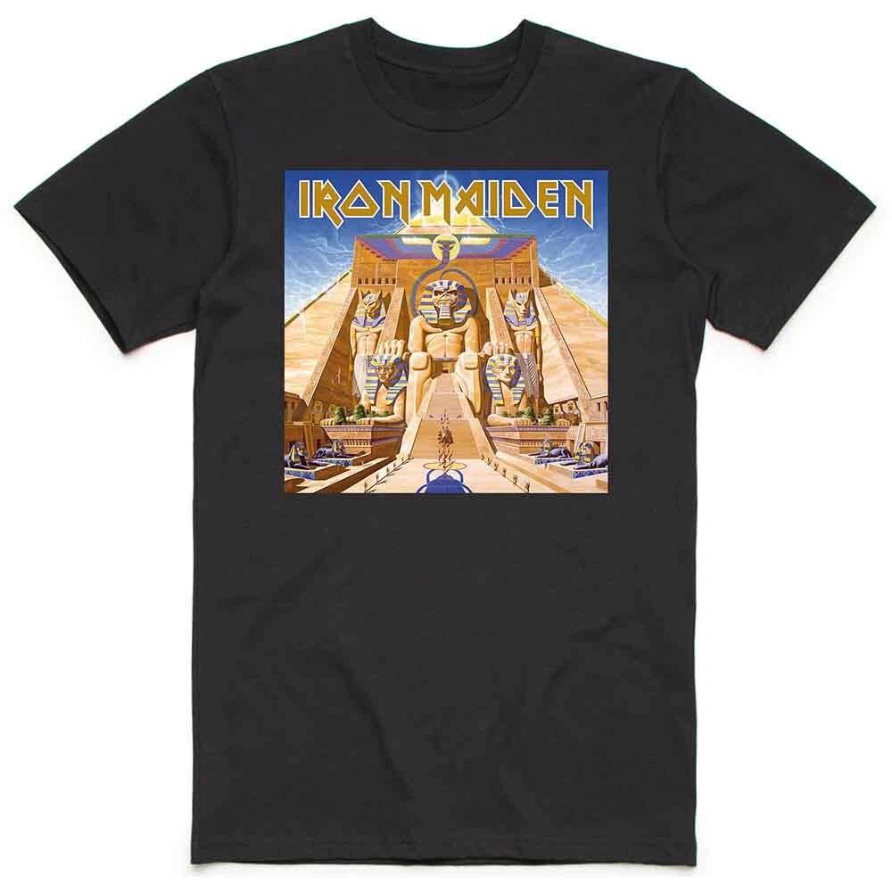 Футболка классической рок-метал группы Iron Maiden с обложкой альбома Power Slave, мужская, черная 3XL