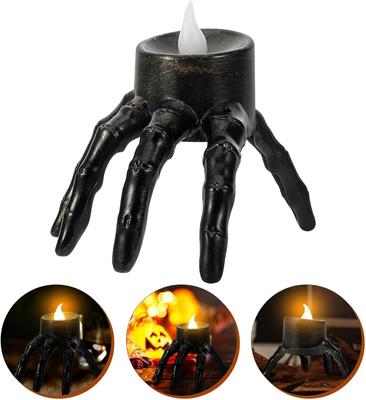 Halloween Skeleton Hand Led Electronic Light Candle Battery Powered Flameless Candle Horror Halloween Indoor Decorative Light