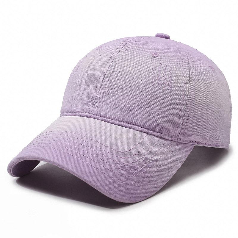 Customized Men Women Baseball Cap Vintage Street Style Bright Color Gradient Deepened Hole Design Breathable Sun Protection Cap