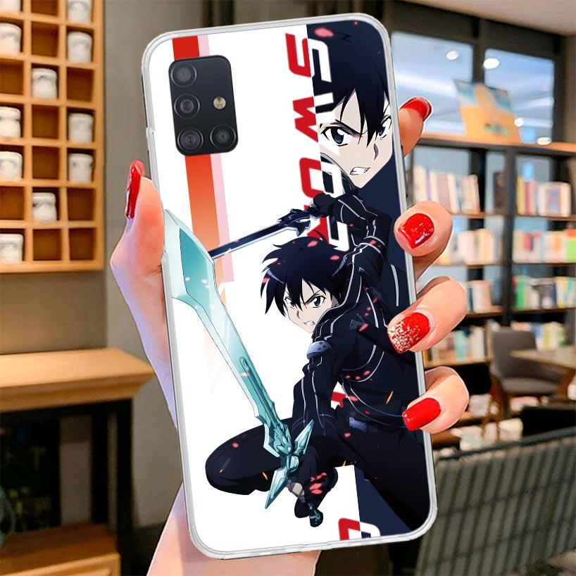 Anime Sword Art Online SAO Cover Phone Case For Samsung Galaxy A12 A22 A32 A52 A72 A02S Phone Case Note 20 Ultra 10 S10 Plus A51
