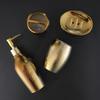 1 Pcs/ Lot Nordic Golden Ceramic Wash Set Bathroom Accessories Soap Dispenser Toothbrush Holder Bathroom Supplies