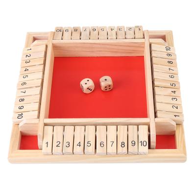 Pädagogisches Holz Zahlenbrett Familienspiel Traditionelles Spiel Trinkwürfel Spielzeug