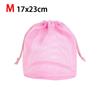 New Dopamine Color Cosmetic Bag Mesh Drawstring Storage Bag Breathable Large Capacity Lazy Toiletries Bag