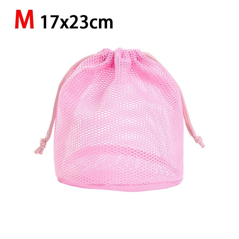 New Dopamine Color Cosmetic Bag Mesh Drawstring Storage Bag Breathable Large Capacity Lazy Toiletries Bag