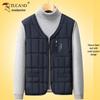 Men's Woodpecker Autumn/Winter Sleeveless Jacket - Middle-aged Dad's Thick, High-grade Cotton Vest.