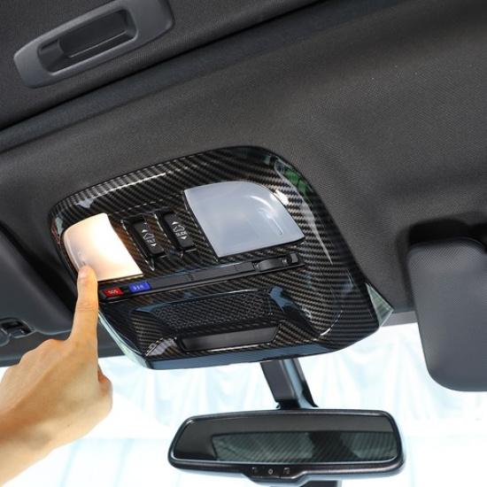 ABS Carbon Fiber Overhead Reading Light Trim Frame Cover For Subaru WRX -24