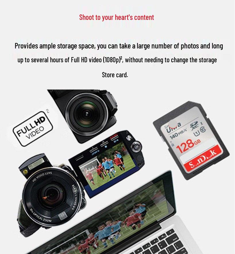 SLR, Araç Kamerası, İzleme ve İletim için SD32G Hafıza Kartı 120M 64G/128G