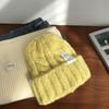 Women's Thick Knitted Wool Hat In Autumn and Winter Versatile Big Head Circumference Green Ins Trendy Face Small Ins Style