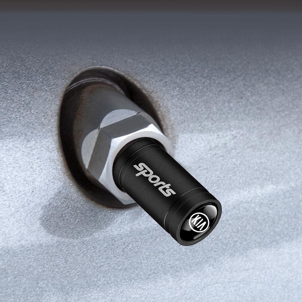 2026 Horká Samolepka na Auto 4ks 3D Slitina Hliníku Krytky Ventilků Pneumatik Kol Auta Příslušenství Ráfků Pro Kia Rio 3 Soul Picanto EV6 Ce