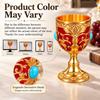 1pc Diamond-encrusted Metal Chalice Goblet Embossed Goblet  Bars Restaurants Home Decor