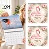 Professional Office Wall Calendar 2027 Flamingo Calendar, Hanging 12 Monthly Planner with Decorative Art for Home Large Writable Blocks Organizing,
