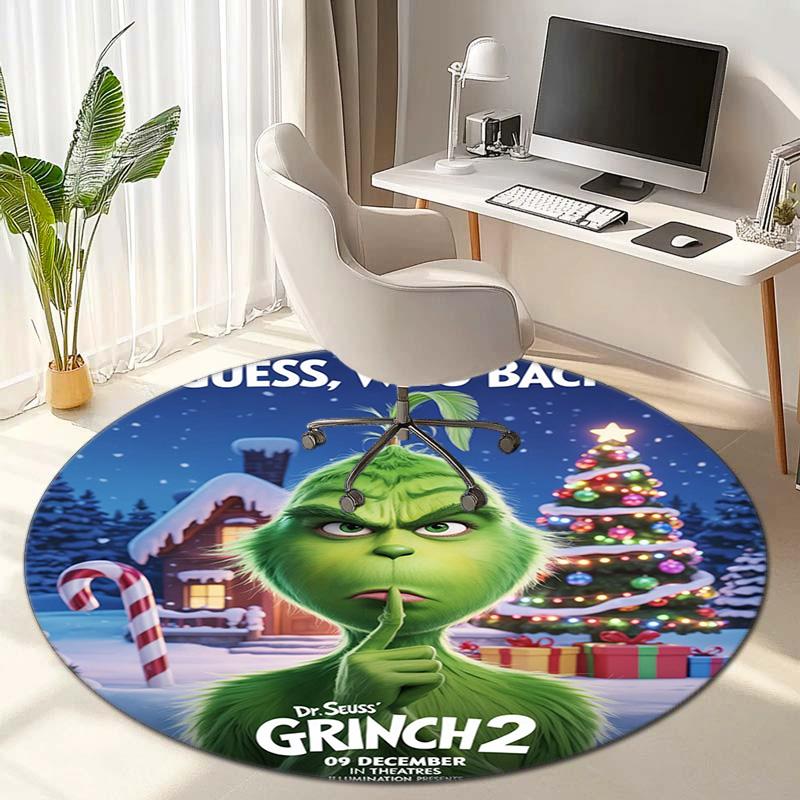 American Christmas Comedy How the Grinch Stole Christmas carpet Household goods decoration anti slip home table and chair mat aisle door mat carpet 5