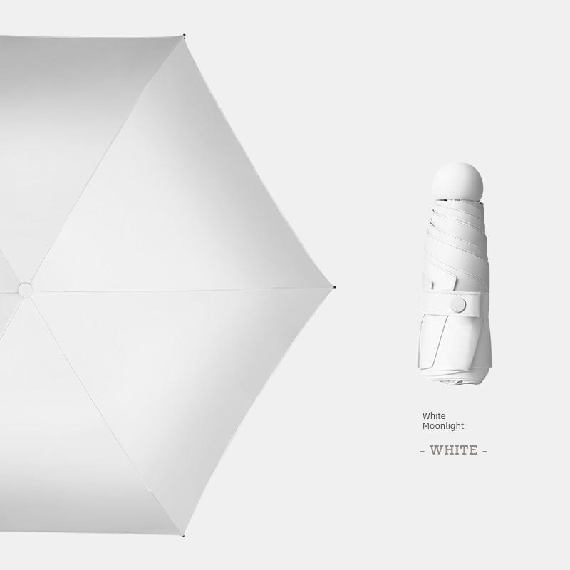 Capsule Sun Umbrella, Uv Protection, Sunshade, Dual-Use for Sun and Rain, Compact, Portable, Pocket-Sized, Mini for Women, 50% Off Fold