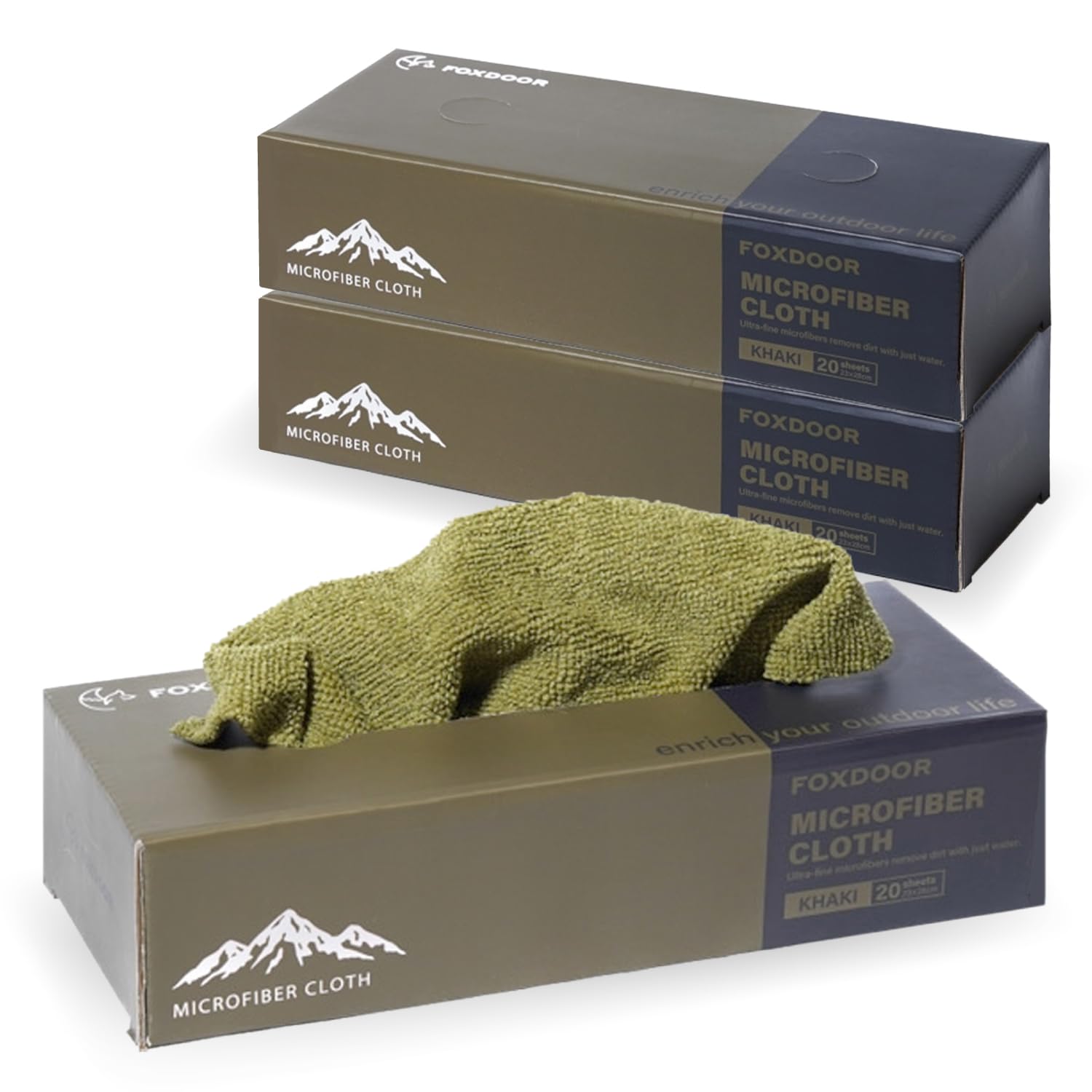 

FOXDOOR Салфетка из микрофибры для уличной мойки автомобиля, 3 шт. 60 x 28 см x Большая, для уборки, кемпинга, использования, интерьера, мытья, коробки, (20/Коробка 3), 23см, Компактный,