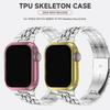 TPU Hollow Case for Apple Watch 42mm 46mm 44mm 45mm 40 41mm Soft Bumper Shell for iWatch Series 10 9 8 7 6 5 4 Cover Protective