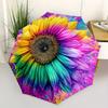 1pc Colorful Sunflower Artwork Umbrella with Plastic Handle,Suitable for All Seasons Home Travel Outdoor UmbrellaB1796