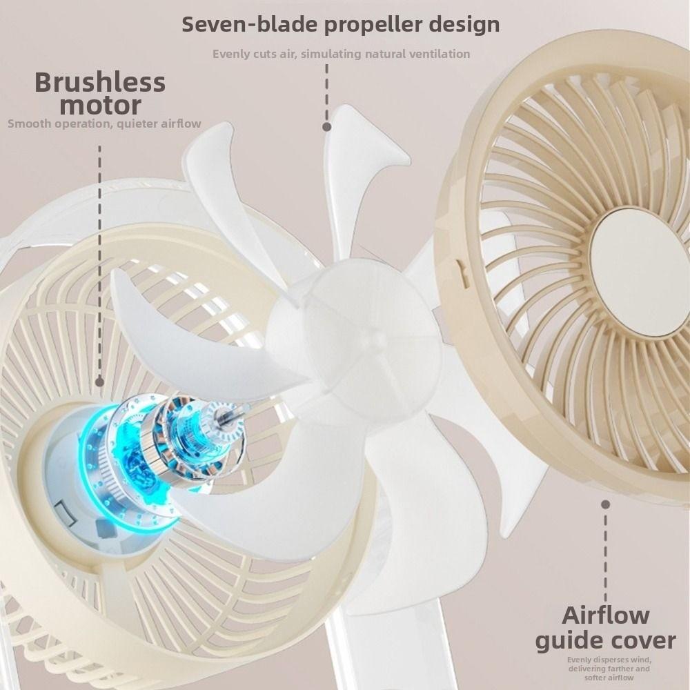 Silent USB Fan 5 Speed Mini Desk Cooling Fan Long Lasting Table Fan Home Office Use
