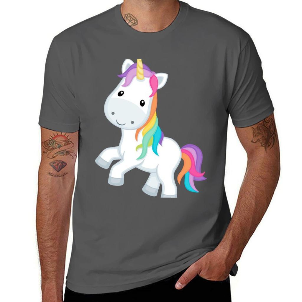 Unicorn Unicorn Face White And Multicolored Unicorn Illustration Horse Legendary Creature Tshirt