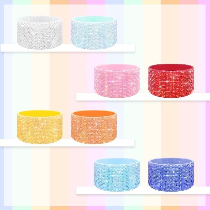 1Pcs Glitter Silicone Cup Base Cover Non-slip Boot Sleeve for Stanley Cups Water Bottle Bottom Protective Sleeve Cup Accessories