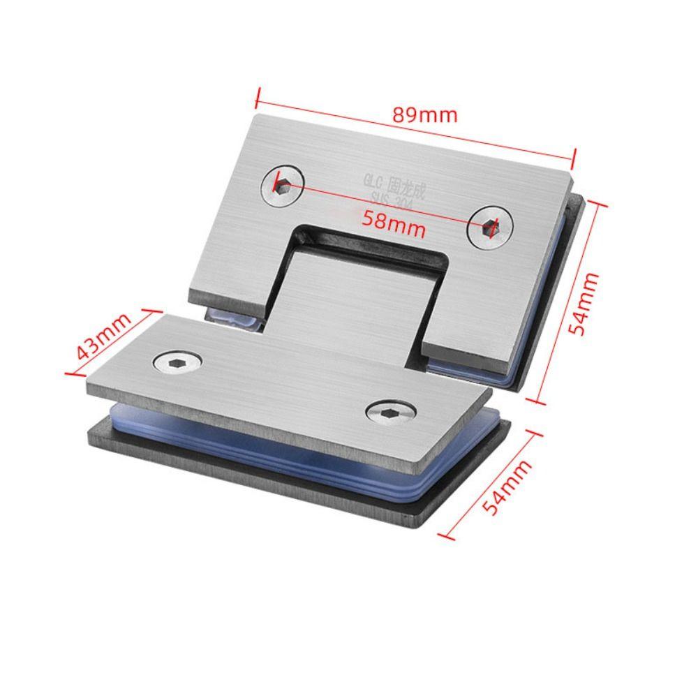 90°/135°/180° Glass Door Bracket Clip Stainless Steel Door Hardware Bathroom Door Hinges  Bathroom
