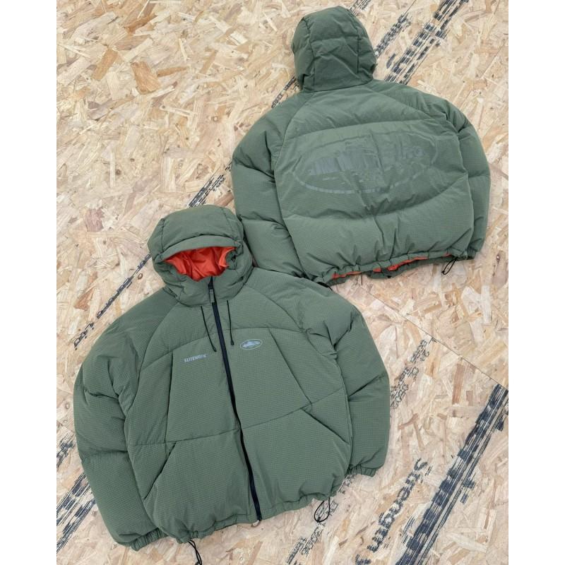 Mens Winter Hooded Puffer Jacket Solid Color Streetwear Warm Thick Cotton Coat