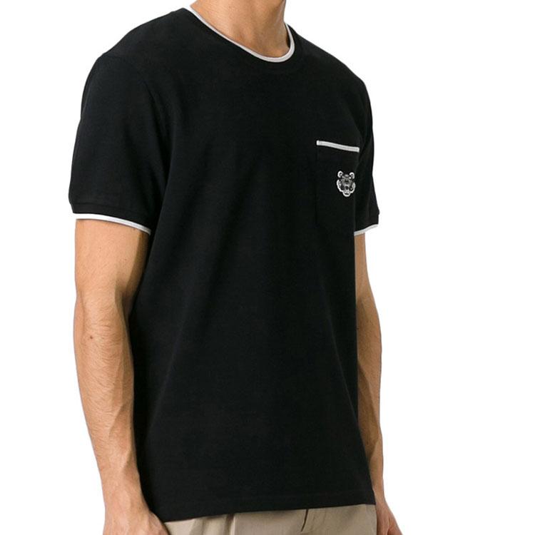 KENZO T-Shirts Men's Black Crew Neck Moderate Straight Fit F755TS0014BA-99