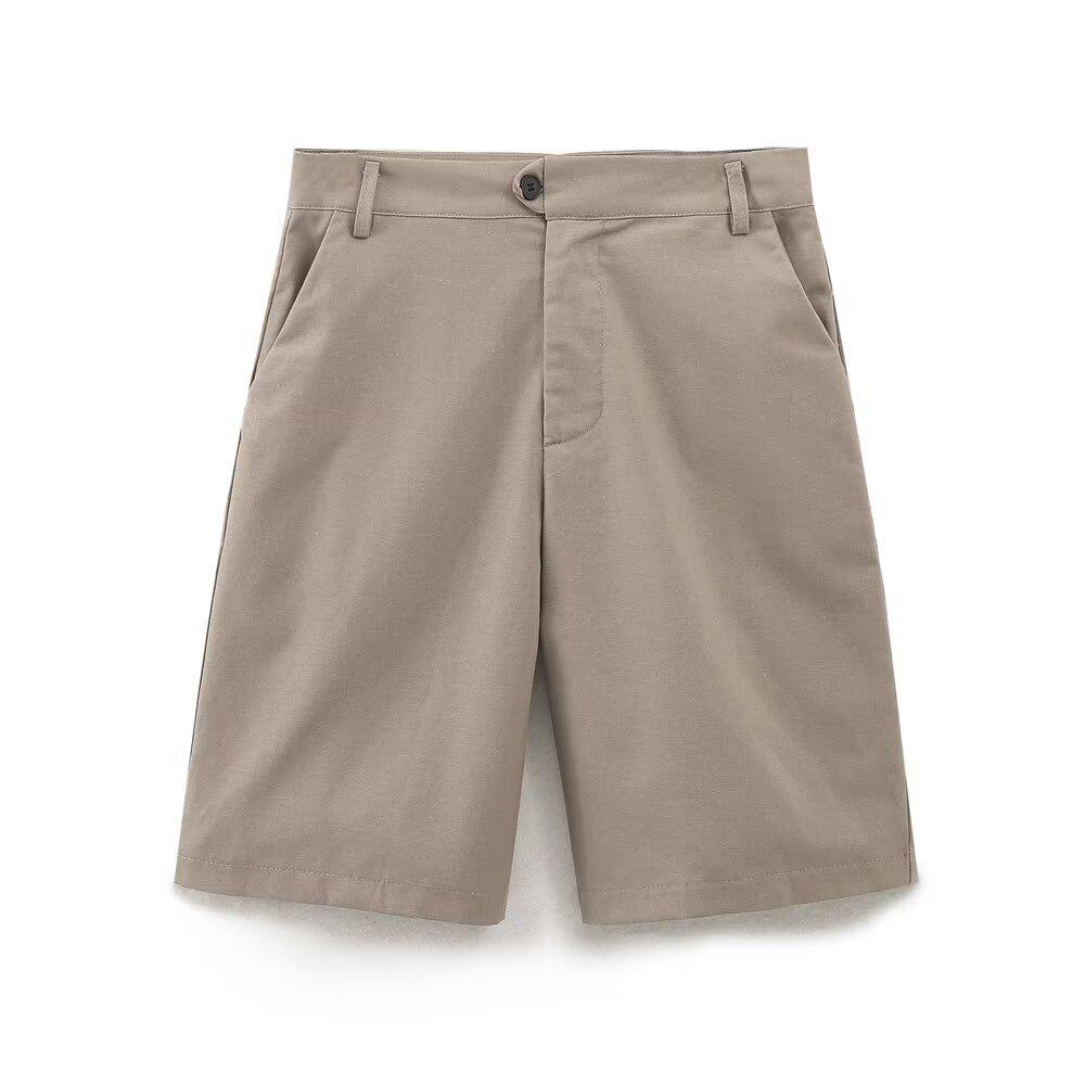 

Женский двубортный жилет и шорты на весну 2025 года - европейский и американский уличный стиль S