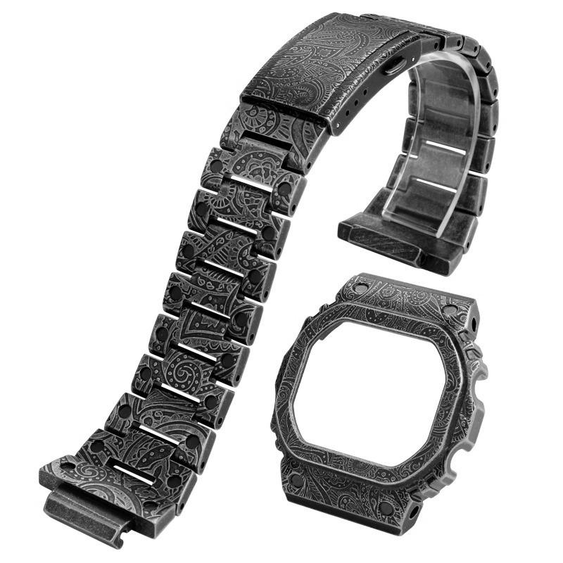 5600/5000 Metallarmband Uhrengehäuse Lünettenrahmen Für Casio G-Shock DW-5600 GW-M5610 GMW-B5000 Mod Kit Retro Stil Uhrenzubehör