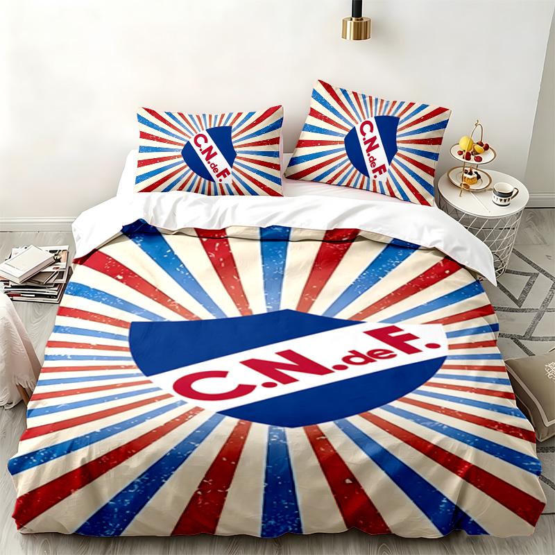Club Nacional Football 3pc Set Perfect for Bedroom Use Comfortable Bedding Set Includes a Duvet Cover and Two Pillowcases Ideal Birthday or Christmas